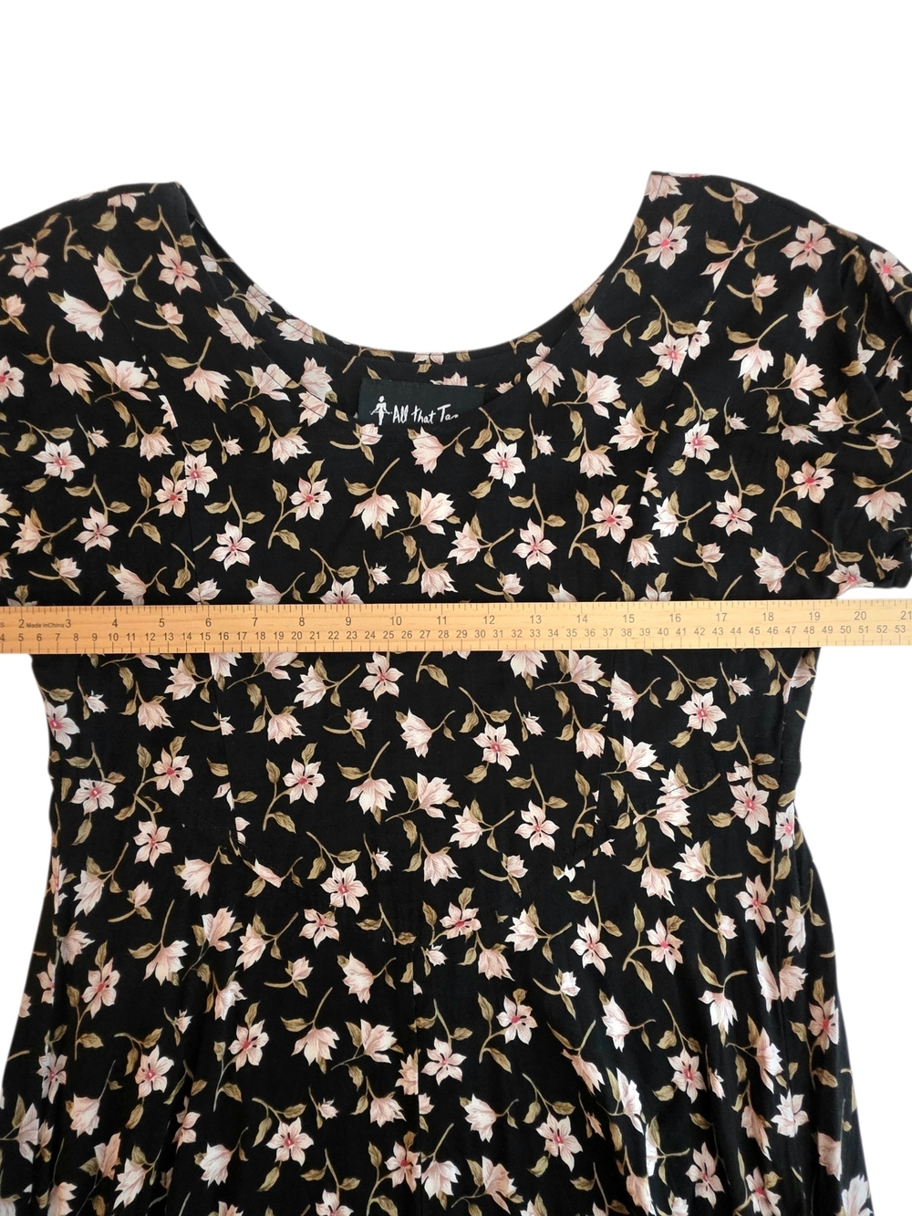 Vintage All That Jazz Floral Dress 9/10 90s Chorus Cottagecore Boho Vacation - Picture 8 of 9